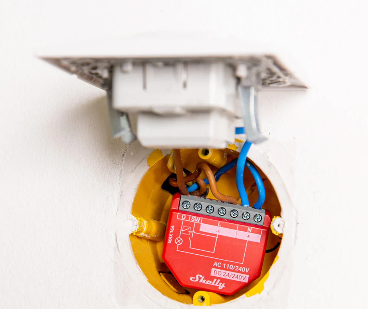 Shelly 1PM WiFi & Zigbee relais energiemeting 1-kanaals Gen4